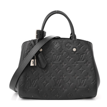 LOUIS VUITTON Empreinte Studded Montaigne BB Silver