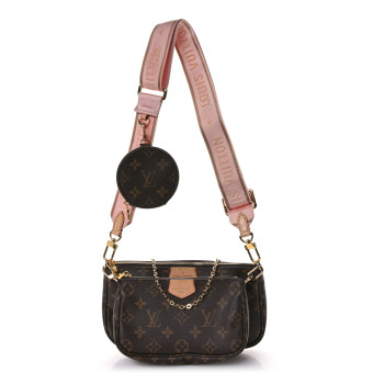 LOUIS VUITTON Monogram Multi Pochette Accessories Rose Clair