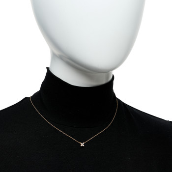 TIFFANY 18K Rose Gold Diamond Mini Victoria Necklace