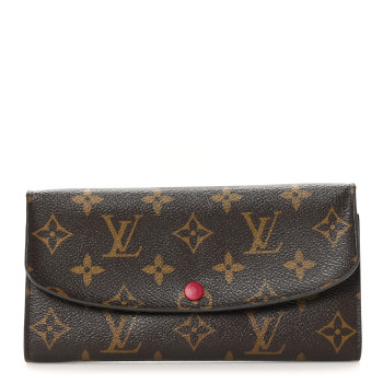 LOUIS VUITTON Monogram Emilie Wallet Fuchsia