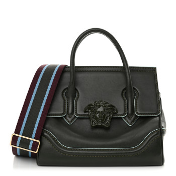 VERSACE Calfskin Medium Palazzo Empire Bag Army