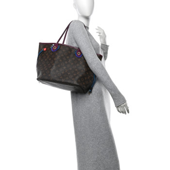 LOUIS VUITTON Monogram Totem Neverfull MM Magenta