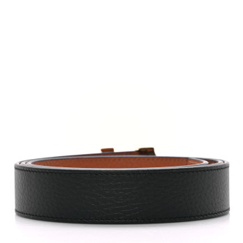 LOUIS VUITTON Taurillon Calfskin 40mm LV Initiales Reversible Belt 90 36 Black