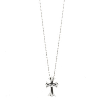 CHROME HEARTS Sterling Silver Cross Pendant Necklace