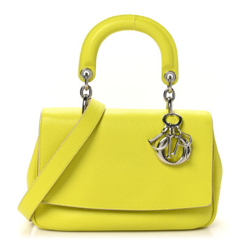 CHRISTIAN DIOR Bullcalf Mini Be Dior Flap Vert Acide