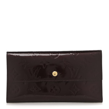 LOUIS VUITTON Vernis Porte Tresor International Wallet Amarante