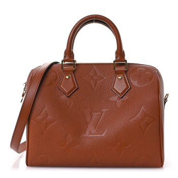 LOUIS VUITTON Empreinte Monogram Giant Speedy Bandouliere 25 Cognac