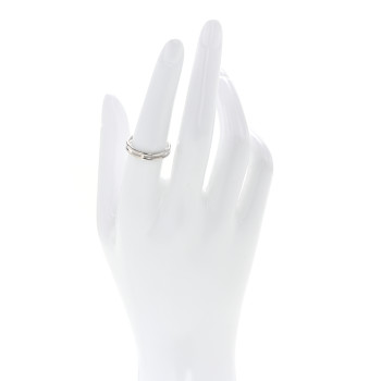 HERMES 18K White Gold Ariane Wedding Band Ring 54 7