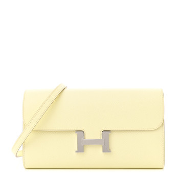 HERMES Epsom Constance Long Wallet To Go Wallet Jaune Milton