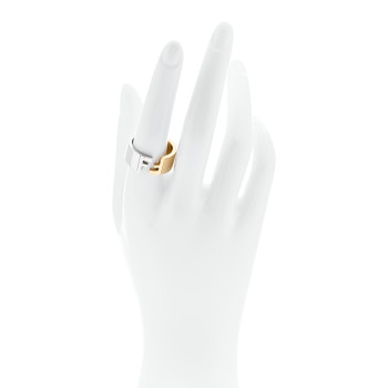FENDI Metal FF Ring S 59 8.75 Gold Silver