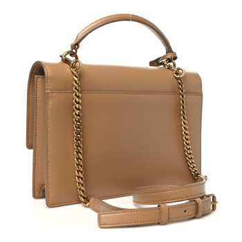 SAINT LAURENT Calfskin Medium Monogram Sunset Natural Tan