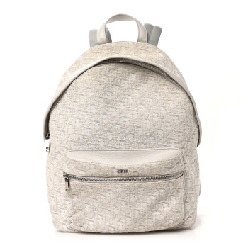 CHRISTIAN DIOR Oblique Calfskin Rider Backpack Beige