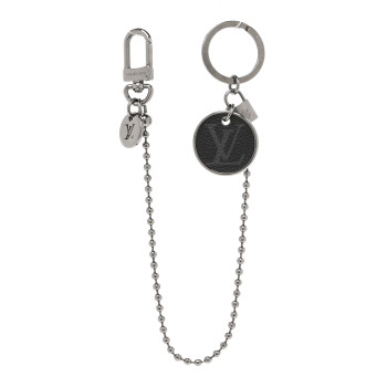 LOUIS VUITTON Calfskin Monogram Eclipse ID Pocket Key Chain Bag Charm and Key Holder