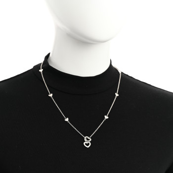 TIFFANY Sterling Silver Heart Lariat Necklace
