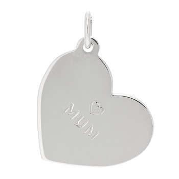 TIFFANY Sterling Silver Mum Heart Charm