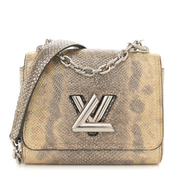 LOUIS VUITTON Snakeskin Twist Mini Shoulder Bag Brown