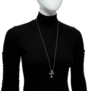 CHROME HEARTS Sterling Silver Cross Pendant Necklace