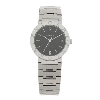 BULGARI Stainless Steel 33mm Automatic Watch Black