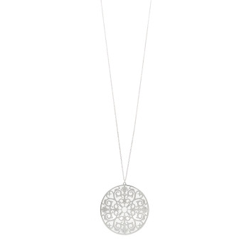 TIFFANY Sterling Silver Enchant Round Medallion Pendant Necklace