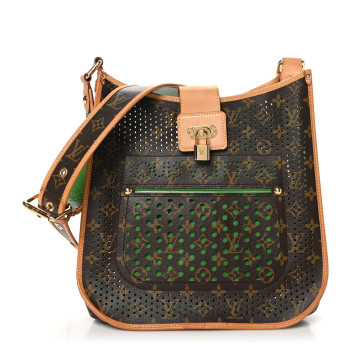 LOUIS VUITTON Monogram Perforated Musette Green