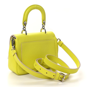CHRISTIAN DIOR Bullcalf Mini Be Dior Flap Vert Acide