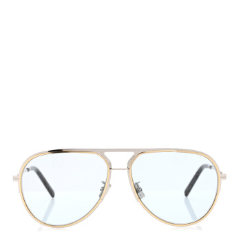 CHRISTIAN DIOR Oblique DiorEssential A2U Aviator Sunglasses Blue Silver