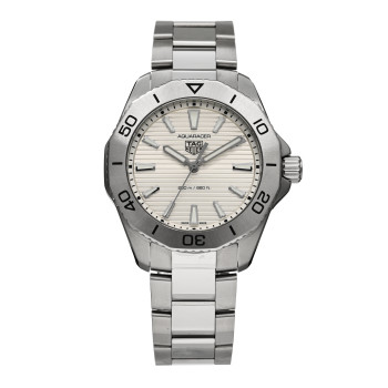 TAG HEUER Stainless Steel 40mm Aquaracer Professional 200 Solargraph Quartz Watch Silver WBP1111