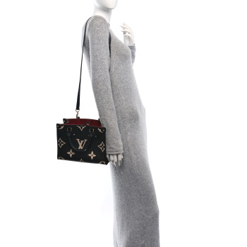 LOUIS VUITTON Empreinte Monogram Giant Onthego PM  Black Beige