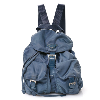 PRADA Nylon Vela Small Backpack Blue