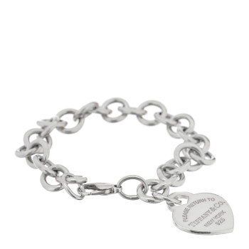 TIFFANY Sterling Silver Return to Tiffany Heart Tag Charm Bracelet
