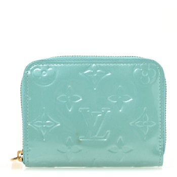 LOUIS VUITTON Vernis Zippy Coin Purse Blue Lagon