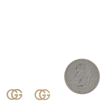 GUCCI 18K Yellow Gold GG Tissue Stud Earrings