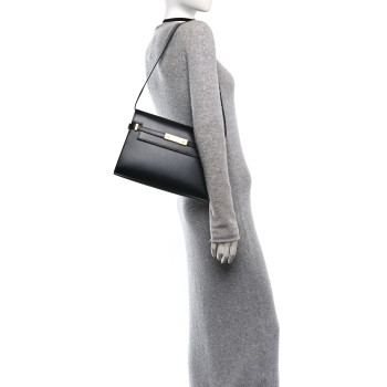 SAINT LAURENT Smooth Calfskin Manhattan Shoulder Bag Black
