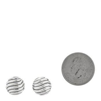 DAVID YURMAN Sterling Silver 14mm Sculpted Cable Stud Earrings
