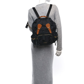 BURBERRY Nylon Medium Rucksack Backpack Black