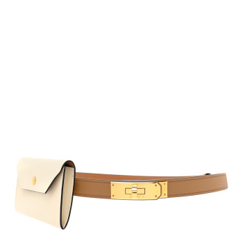 HERMES Epsom Kelly Pocket Belt Biscuit Nata