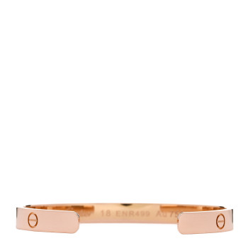 CARTIER 18K Pink Gold LOVE Cuff Bracelet 18