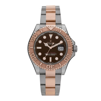 ROLEX Stainless Steel 18K Everose Gold 40mm Yacht-Master Watch Chocolate 126621