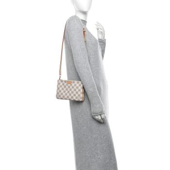 LOUIS VUITTON Damier Azur Double Zip Pochette
