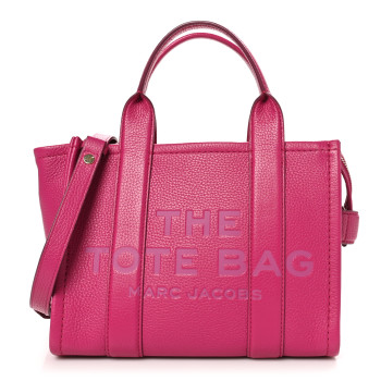 MARC JACOBS Grained Calfskin Small The Tote Bag Hot Pink