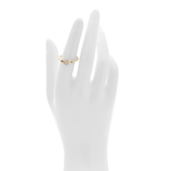 DAVID YURMAN 18K Yellow Gold Diamond Petite Buckle Cable Ring 57 8