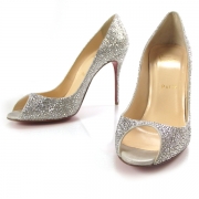未使用　Christian LouboutinSwarovski スワロフスキー CHRISTIAN LOUBOUTIN Swarovski Crystal Sexy Strass 100 Peep