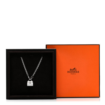 HERMES 18K White Gold Diamond Kelly Amulettes Bracelet SH