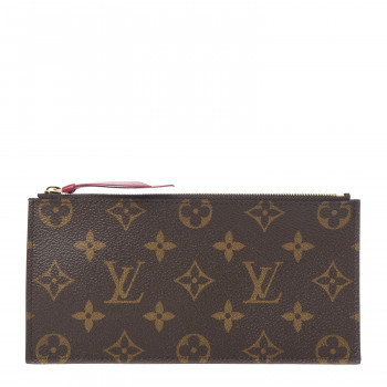 LOUIS VUITTON Monogram Felicie Chain Wallet Zippered Insert Fuchsia