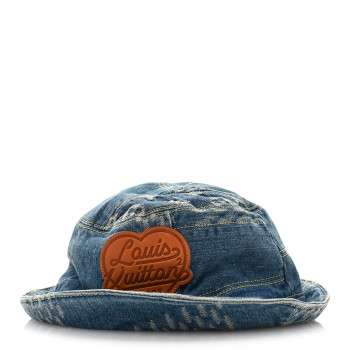 美品　LOUIS VUITTON NIGO ユニセックス　ハット　デニム LOUIS VUITTON x NIGO Monogram Denim LV Made Bucket Hat M