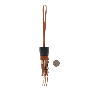 HERMES Milo Lambskin Epsom Chouette Bag Charm Gold Craie Misty White