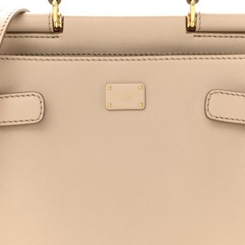 DOLCE GABBANA Calfskin Small Sicily 62 Beige 1453186