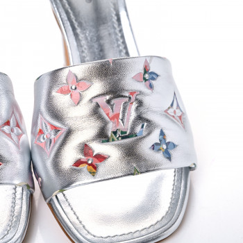 RIOKA　LOUIS VUITTON ミュール LOUIS VUITTON Metallic Lambskin Embossed Monogram LV Garden