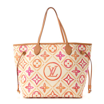 LOUIS VUITTON Monogram Giant By The Pool 2.0 Neverfull MM Coral