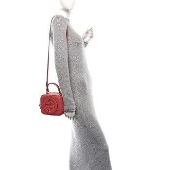 GUCCI Sakai Be Green Calfskin Diagonal Stitched Blondie Top Handle Bag Pink